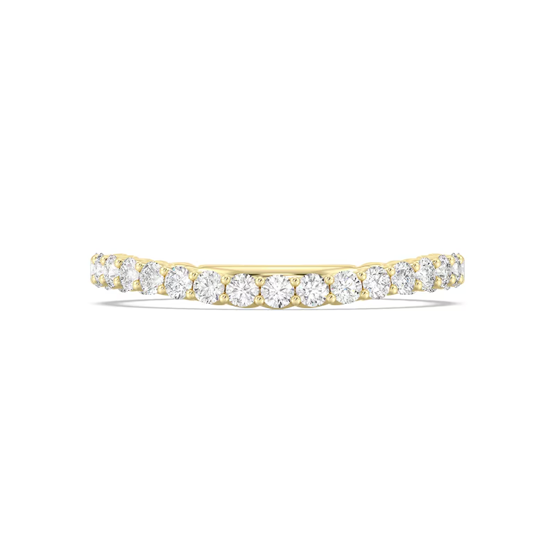 Anel de casamento personalizado com diamante criado em laboratório redondo de ouro branco 10K, cor D VVS1-VS1, clareza 3EX-4