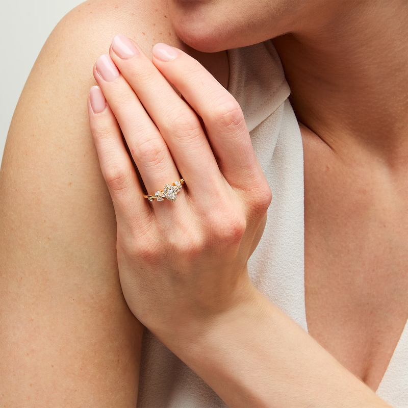 10K White Gold 0.75 to 3.25 CT. T.W Marquise Shaped Lab Created Diamond Engagement Ring D VVS1-VS1 Clarity 3EX IGI Certified-2