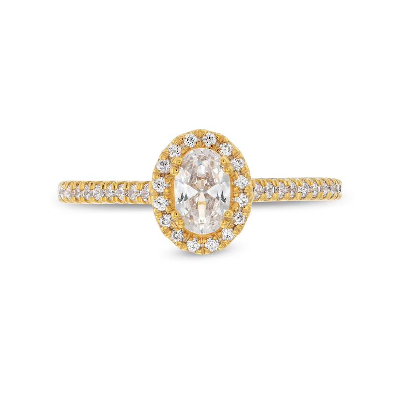 Aliança de noivado personalizada em ouro de 18 quilates com diamante oval criado em laboratório de 0,75 a 3,25 quilates (CT.T.W.), classificação D, pureza VVS1-VS1, certificada pelo IGI.-4