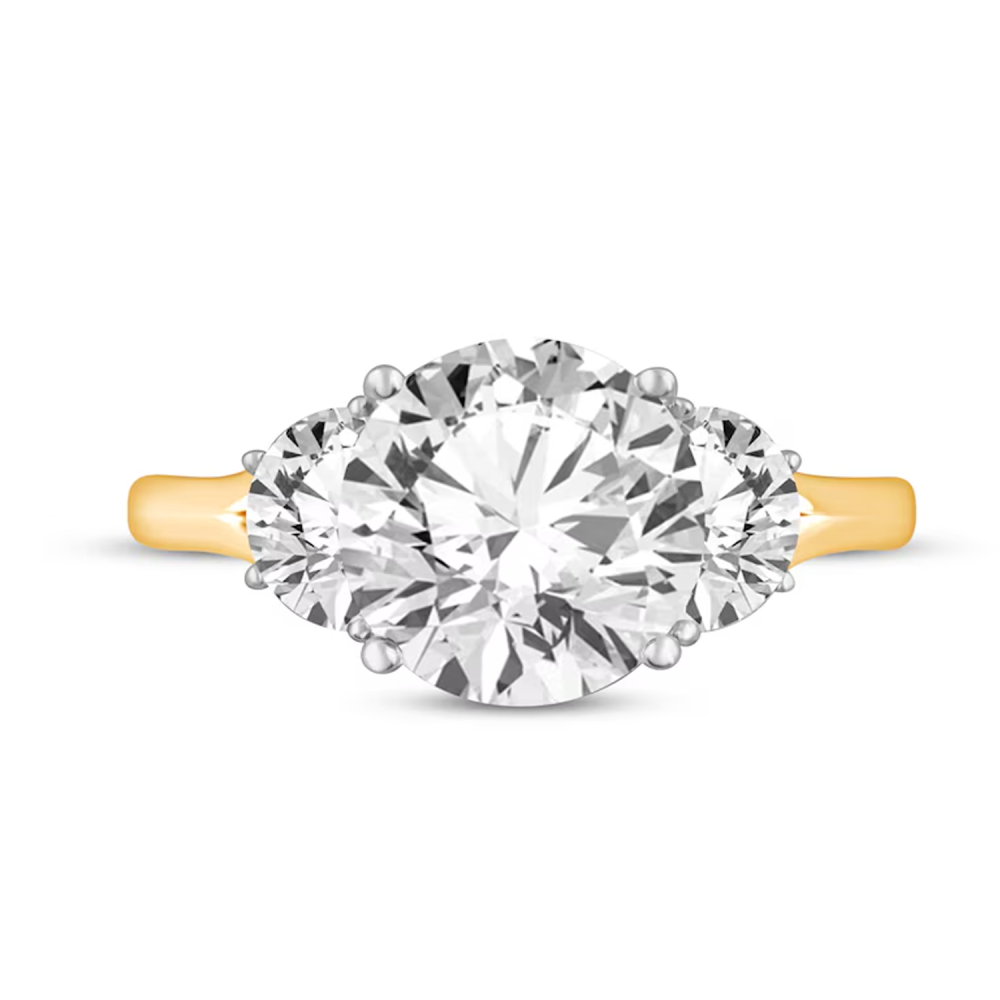 10K White Gold 1.25 to 3.75 CT.T.W Round Lab Created Diamond Custom Engagement Ring D VVS1 3EX IGI Certified-3
