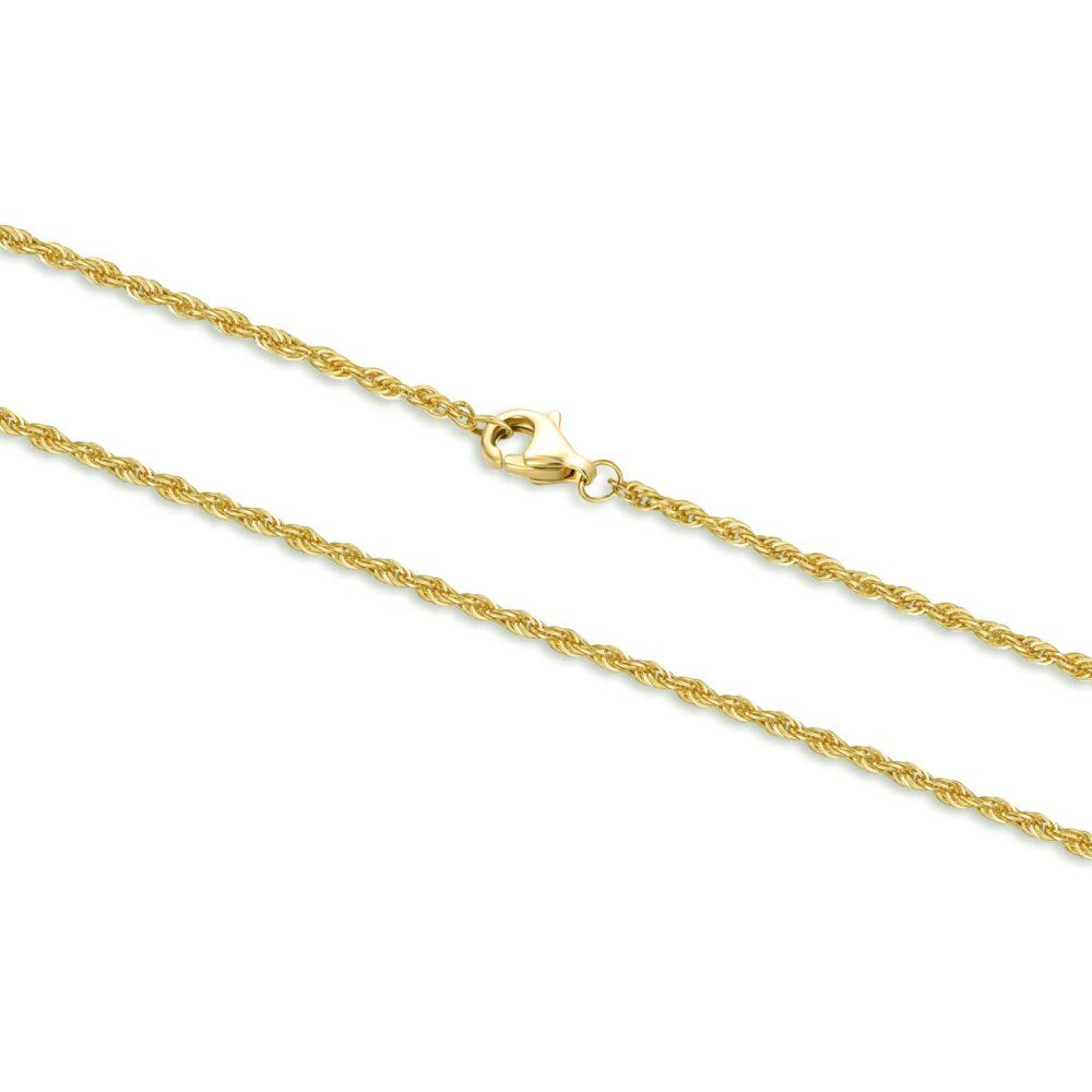 10K Gold 1.5mm Rope Chain Necklace-1