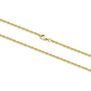 10K Gold 1.5mm Rope Chain Necklace-6