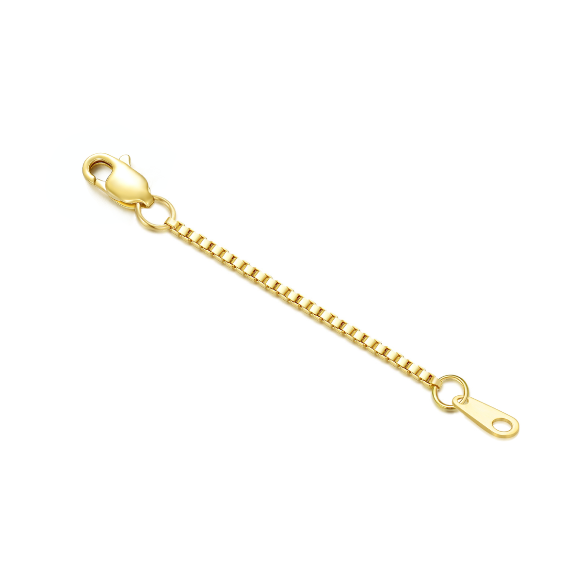 14K Gold 0.8Mm Box Chain Extender Chain 1.5Inch For Women-1