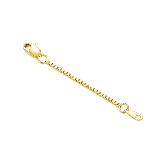 Extensor de corrente de caixa de ouro 14K de 0,8 mm