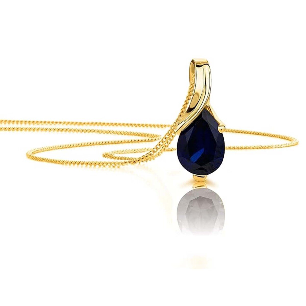 Collar con colgante de amatista en forma de gota de oro de 14 quilates y piedras preciosas-4