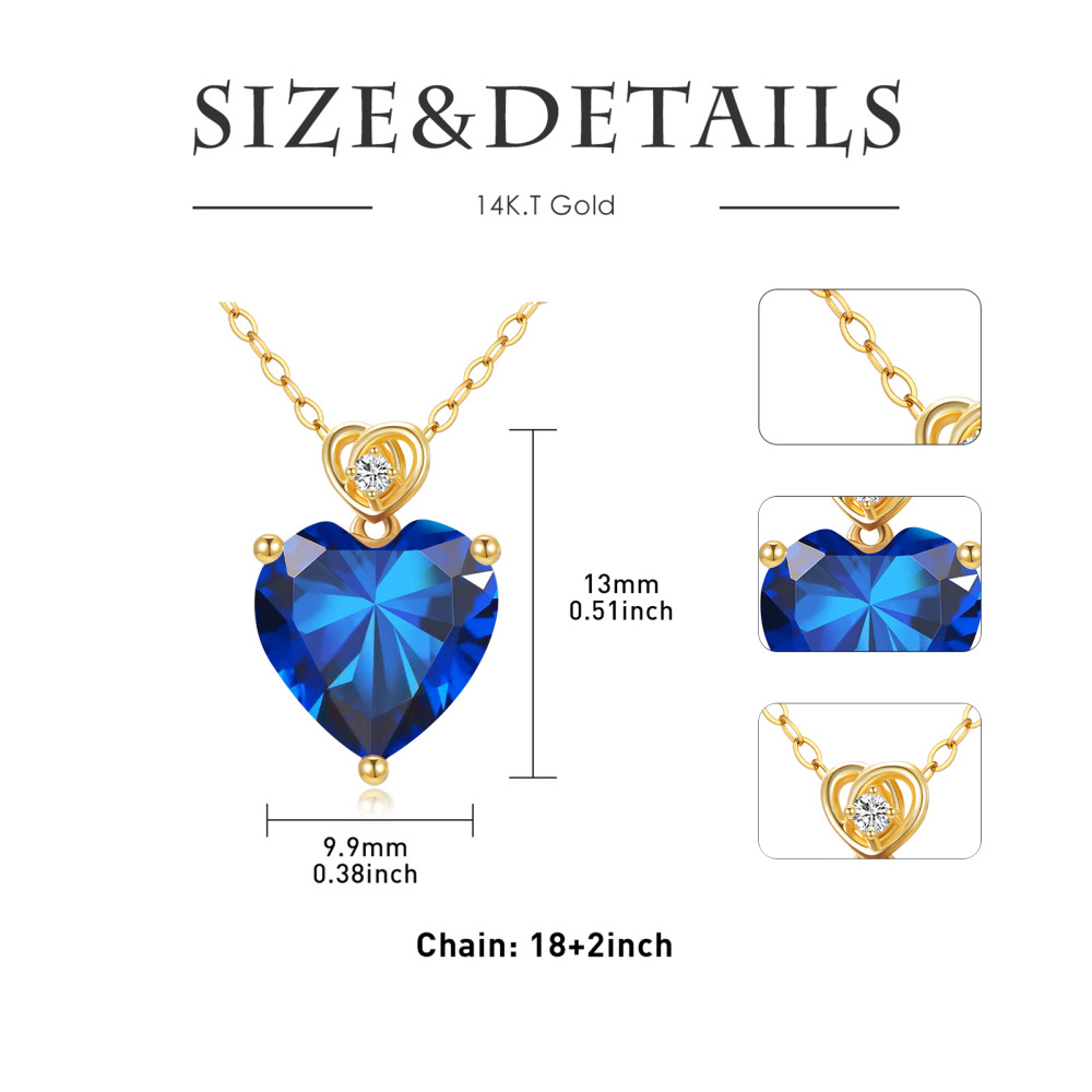 Collar Colgante Corazón Amatista Oro 18K-5