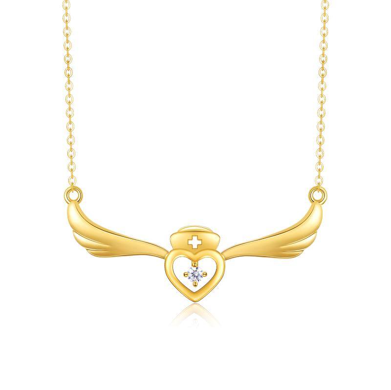 14K Gold Cubic Zirc… - image