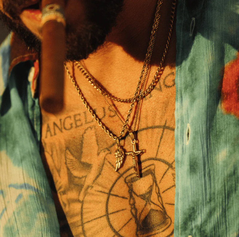 Breloques pendentif ailes d'ange en platine plaqué or blanc-3