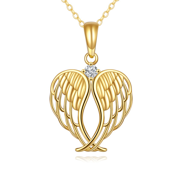 Collana con ali d'angelo in argento sterling, 2 ciondoli personalizzati con iniziale e pietra portafortuna. Collana con ali d'angelo custode in argento, gioielli con ali. - Italia