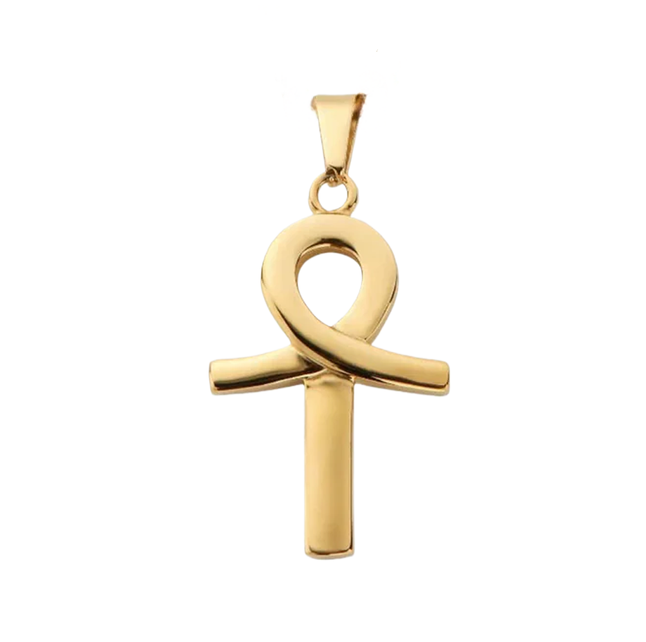Dijes colgantes Ankh de oro de 14 quilates-1