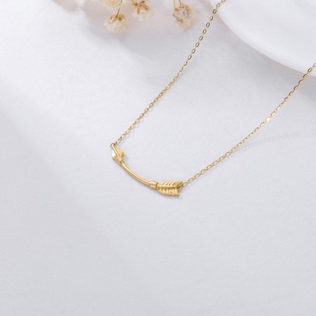 Collier avec pendentif flèche en or 14K-4