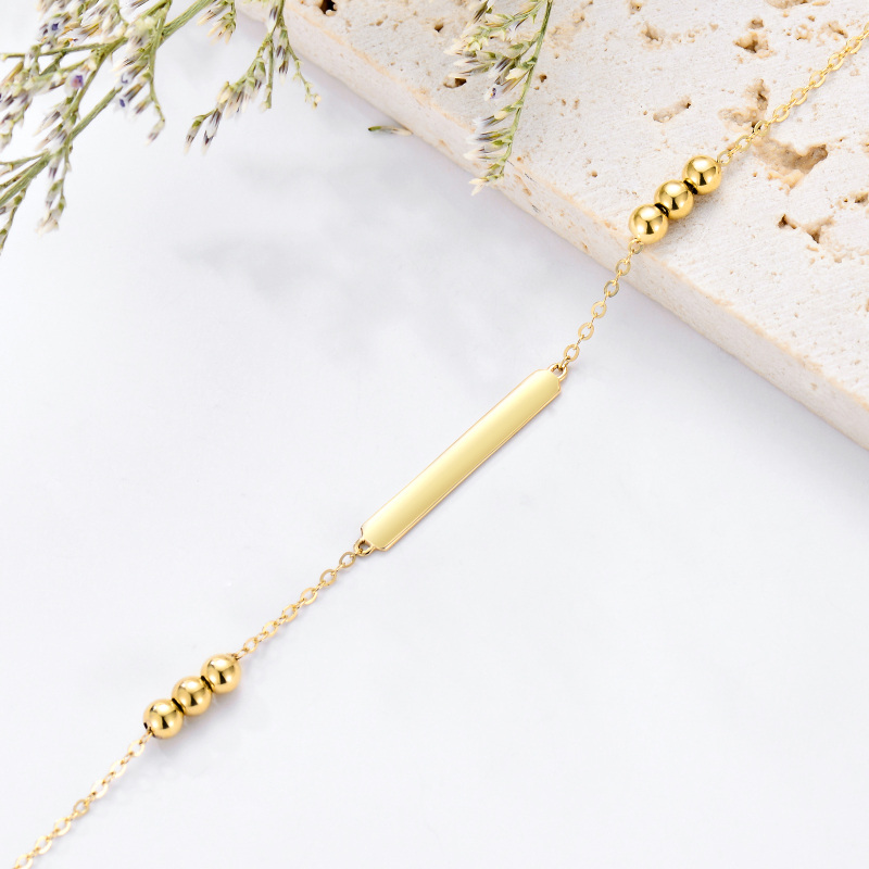 Pulseira de Identificação em Ouro Branco 10K-3