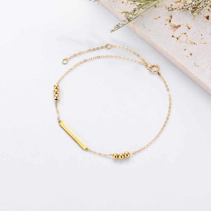 Pulseira de Identificação em Ouro Branco 10K-4