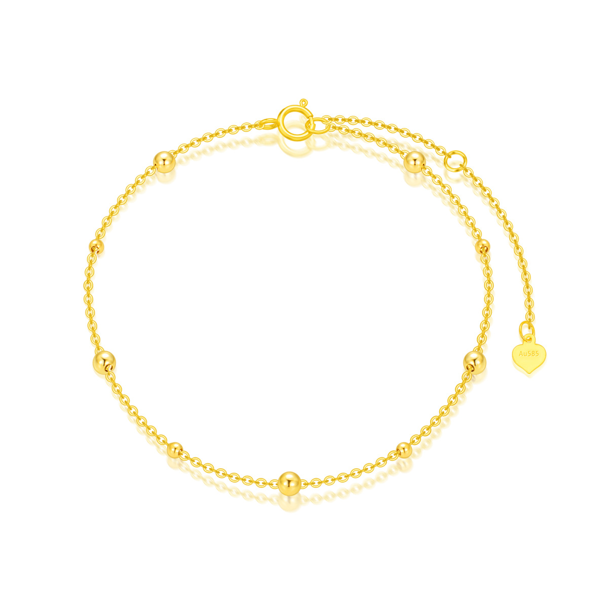 10K Gold Bead Metal Beads Bracelet-1