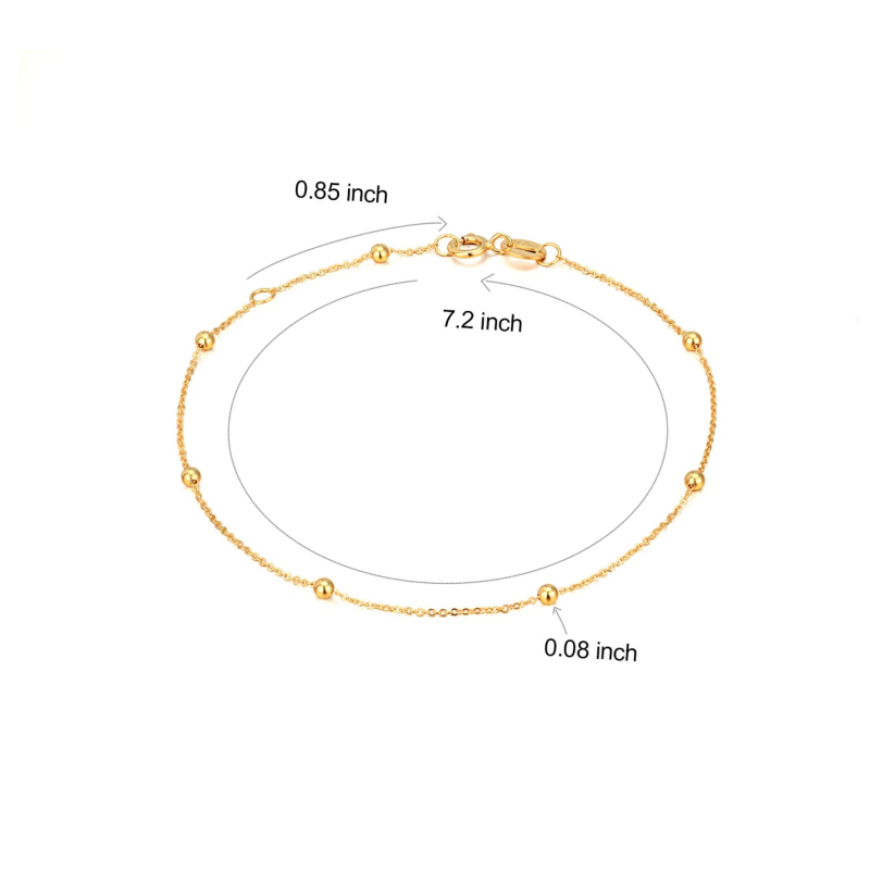 Pulseira de corrente com pérolas em ouro 18K-5