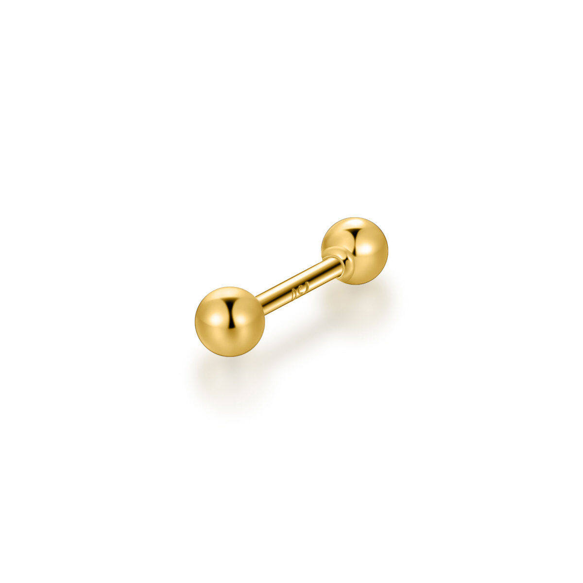 Solid 14K Gold Tong Barbell Ring voor Vrouwen Verjaardag Gifts Sieraden-1