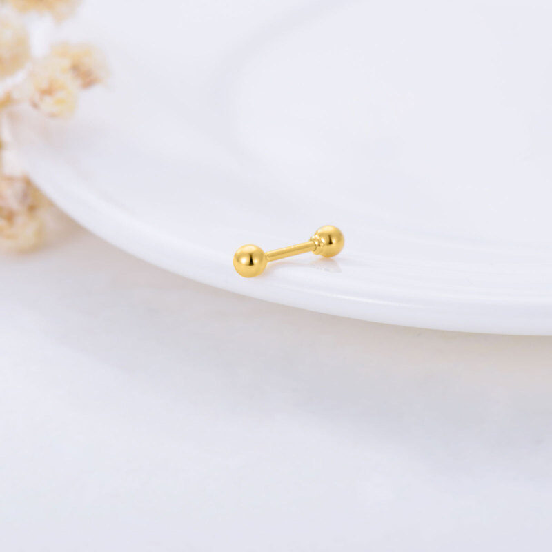 Platinum with White Gold Plated Bead Tongue Jewelry-4