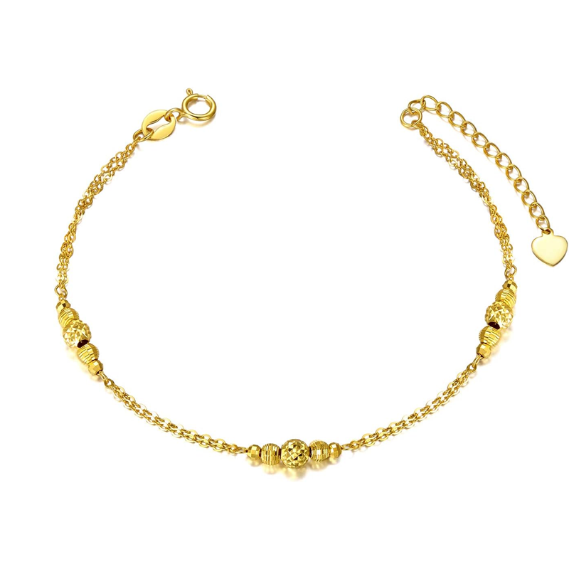 14K Gold Beads Bracelet for Women-1