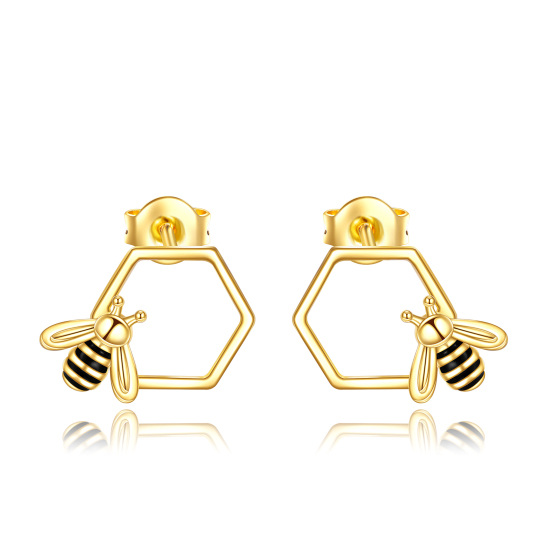 14K Gold Bienen Ohrstecker