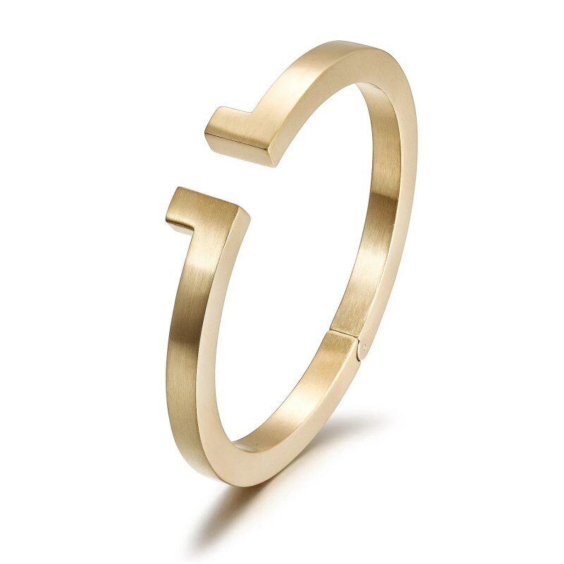 Pulsera de Puño Gruesa de Oro 14K-1