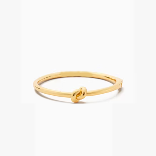 Pulsera de plata de ley con lazo bañado en oro amarillo