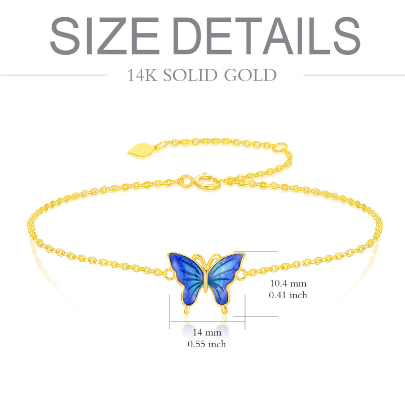 10K gouden vlinder bedelarmband-5