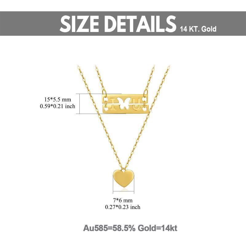 18K Gold Butterfly Layered Necklace-6