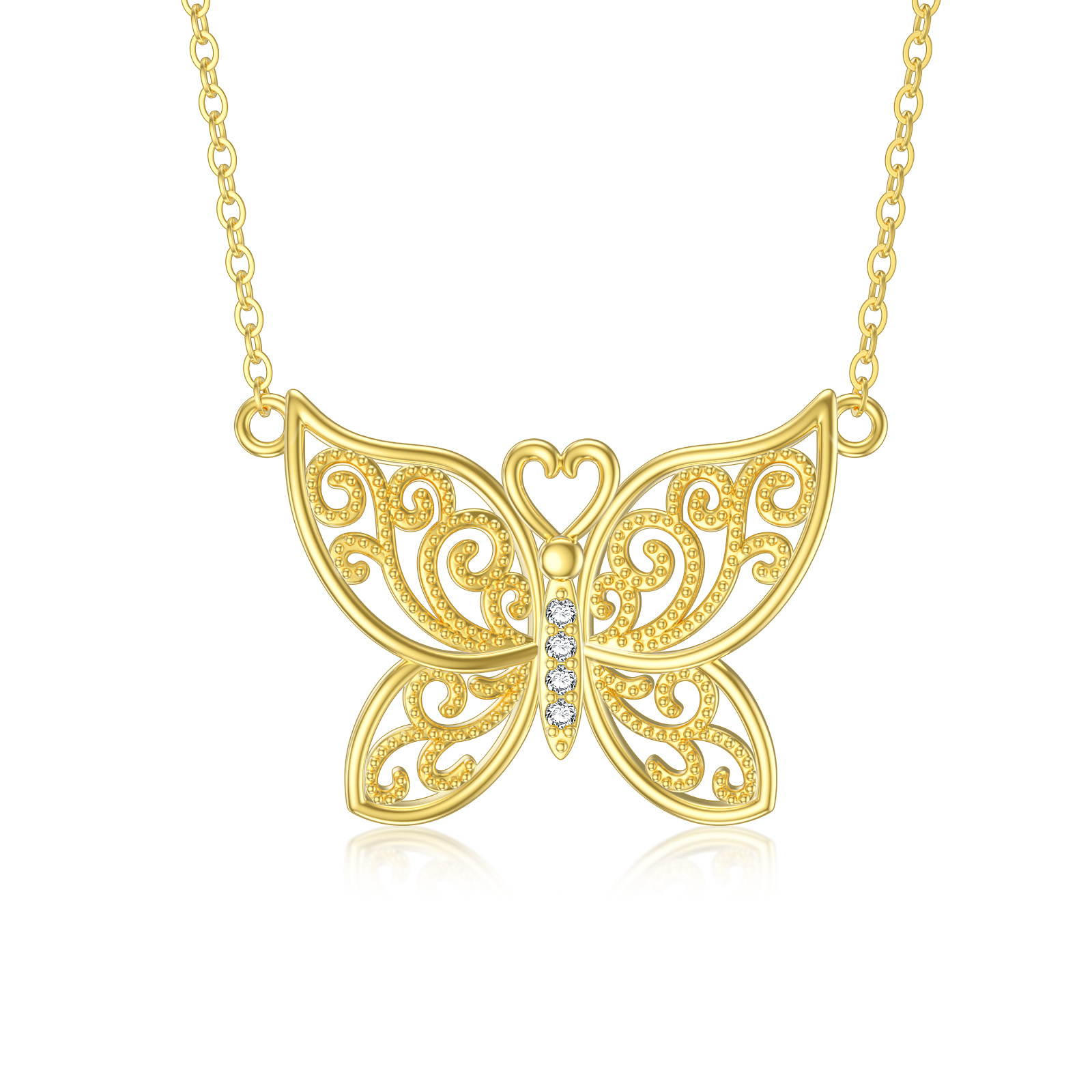 14K Gold Cubic Zirc… - image