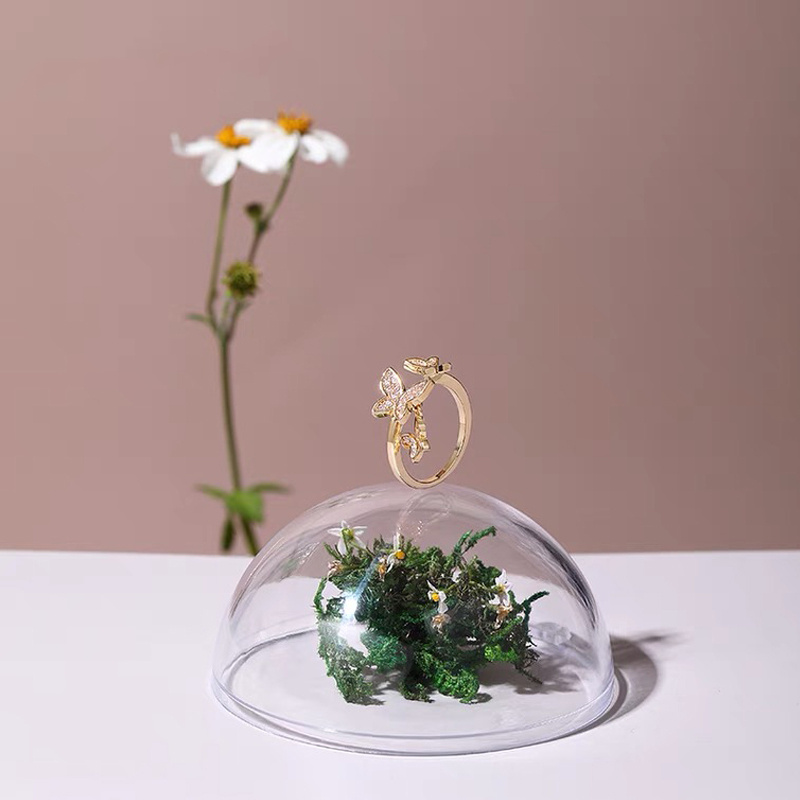 10K Rose Gold Cubic Zirconia Butterfly Ring-3