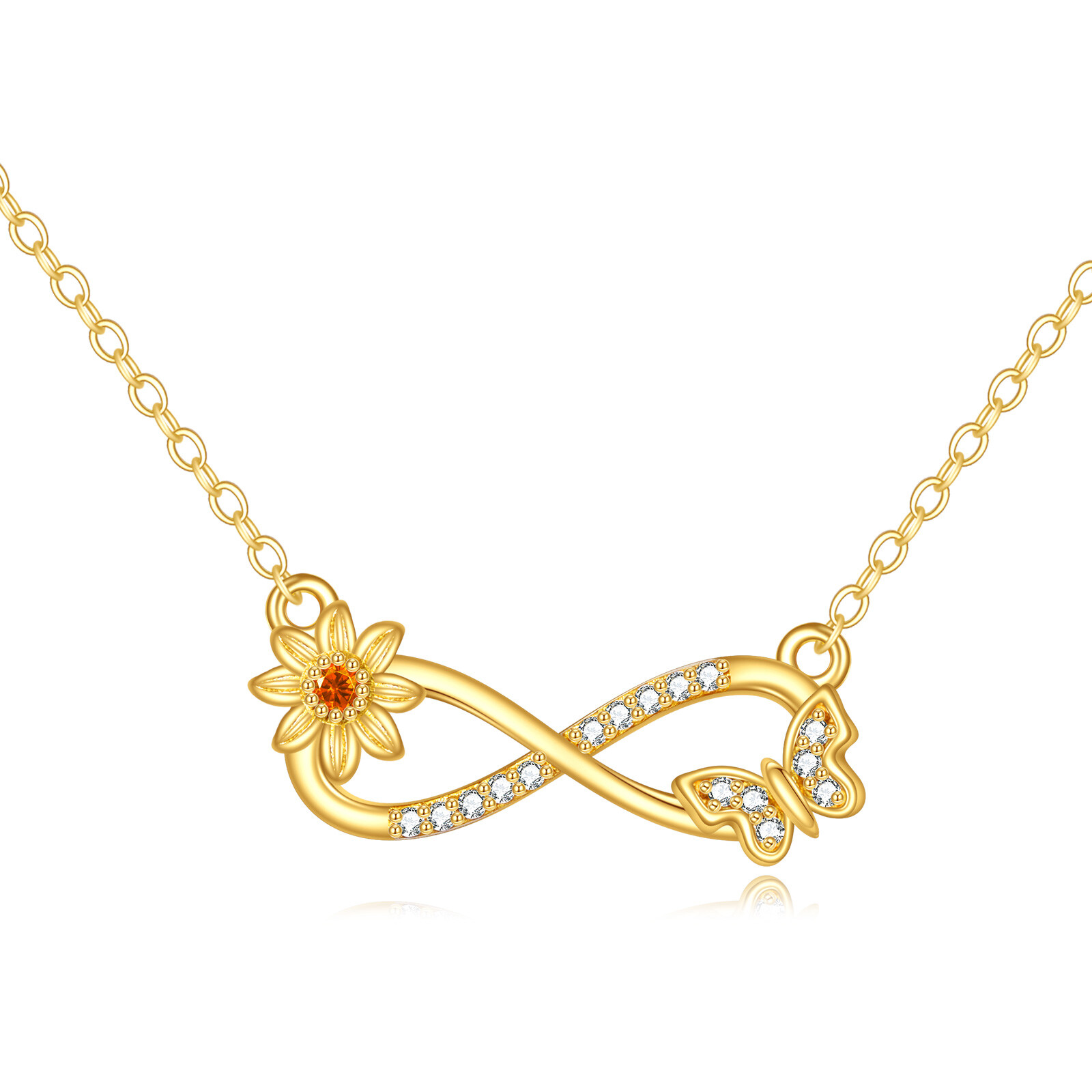 14K Gold Cubic Zirc… - image