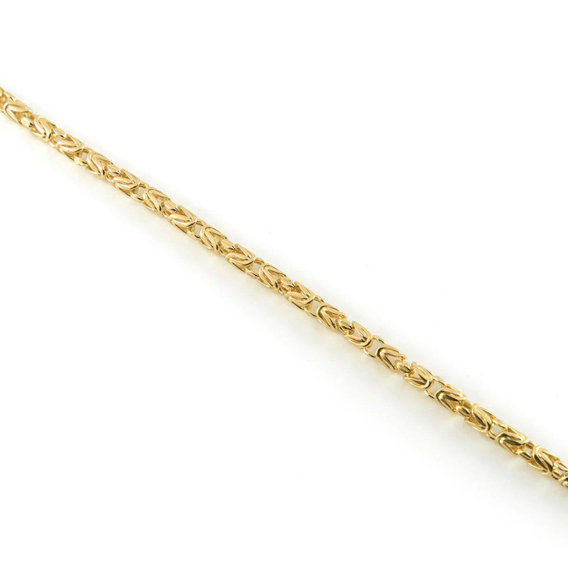 14K Gold Byzantine Chain Bracelet for Men-3