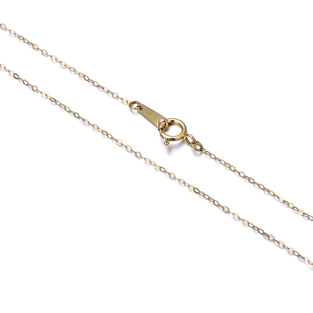 14K Gold Cable Chain Necklace-1