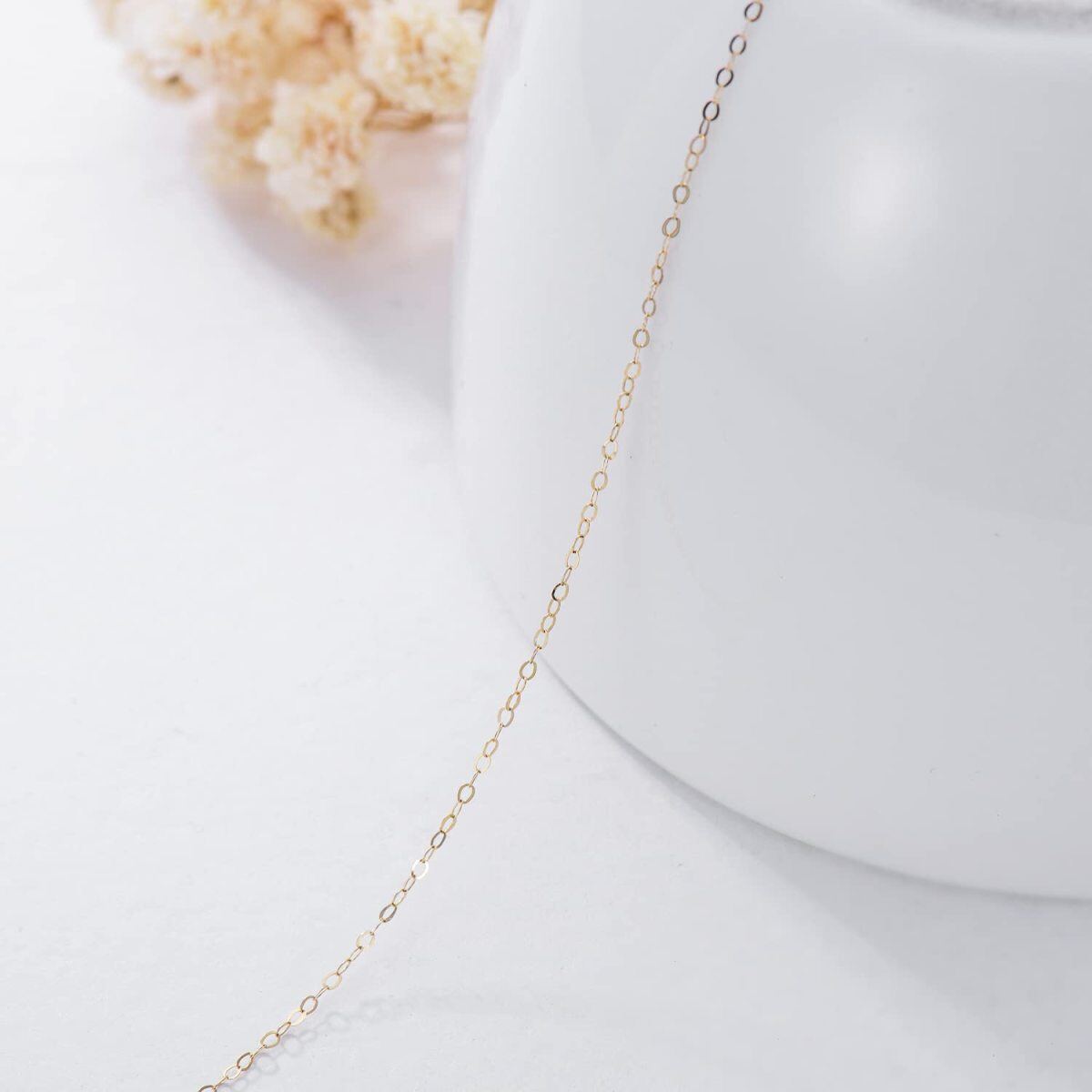 14K Gold Cable Chain Necklace-3