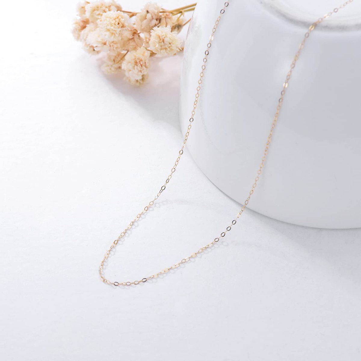 14K Gold Cable Chain Necklace-4