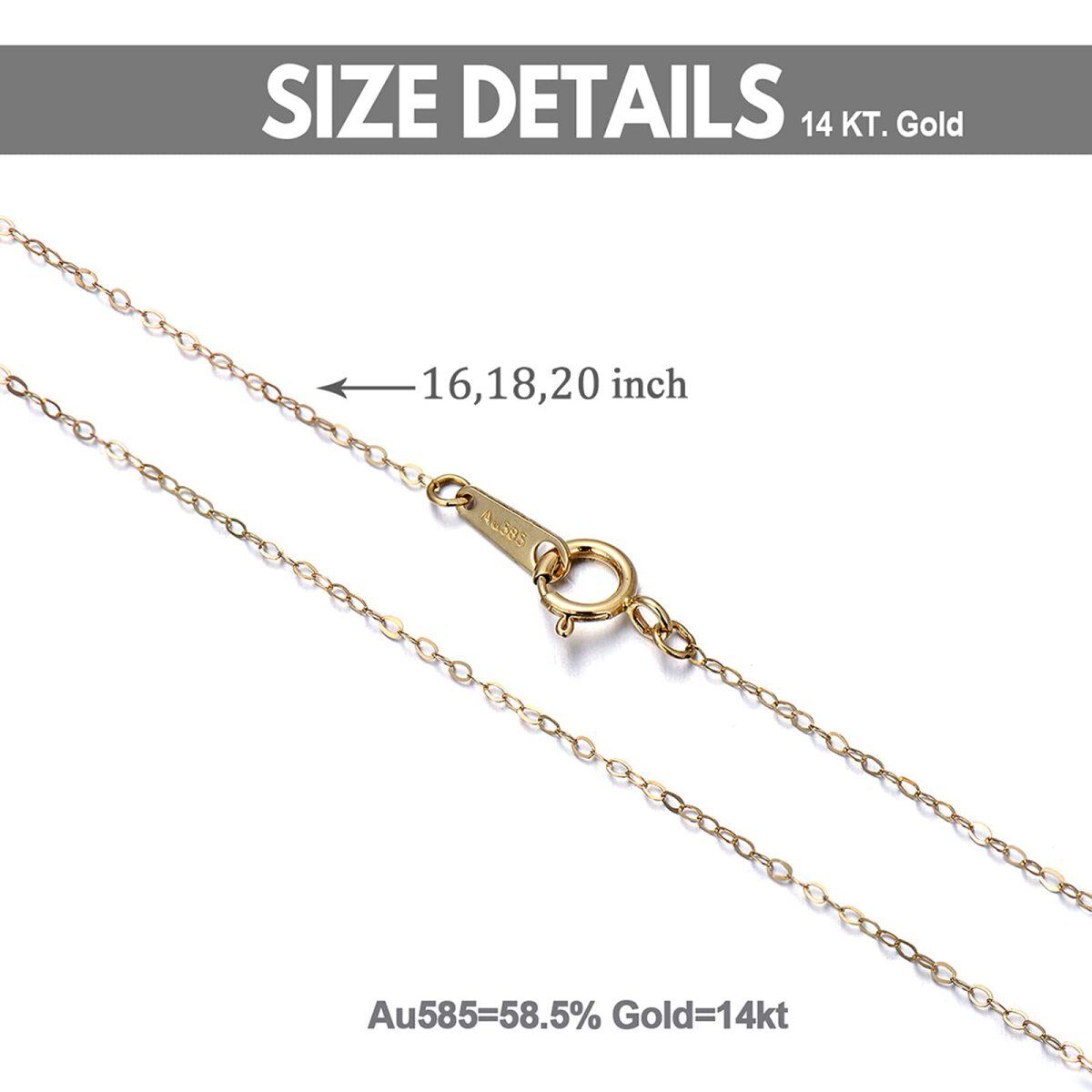 14K Gold Cable Chain Necklace-5