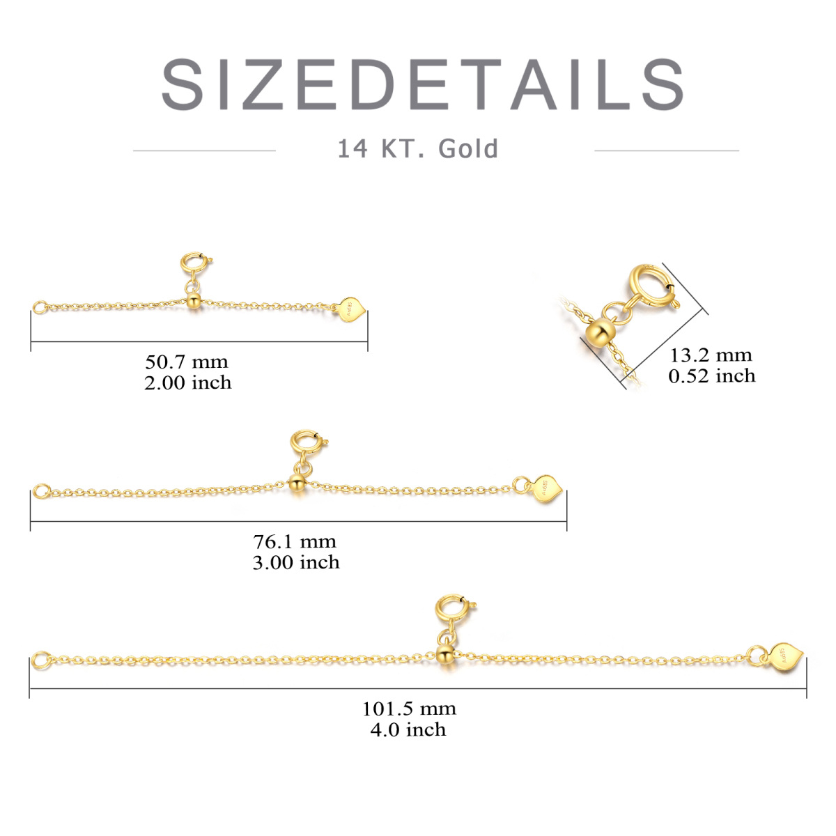 14K Gold Cable Chain Necklace-2