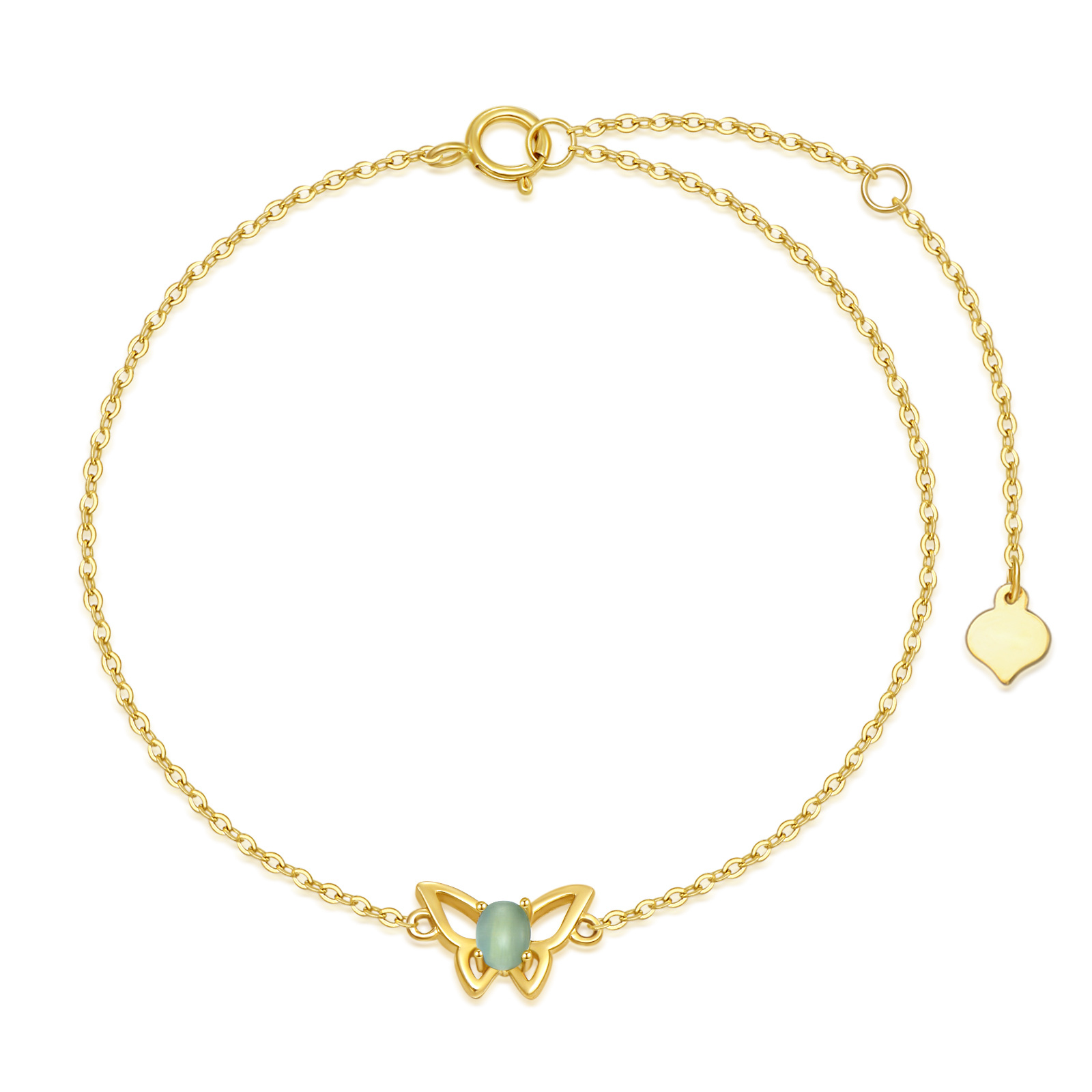 14K Gold Cat's Eye … - image