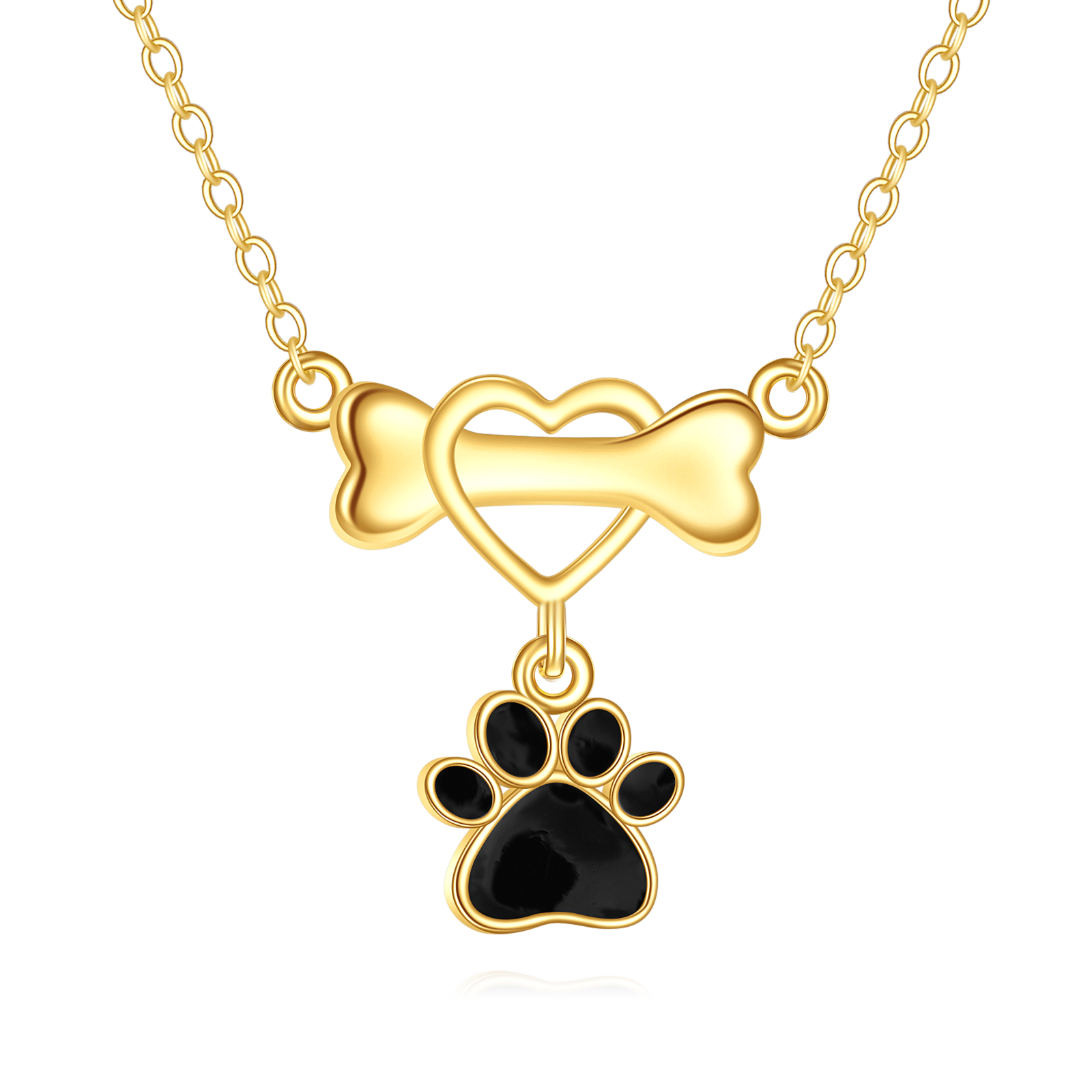 14K Gold Cat Paw & … - image