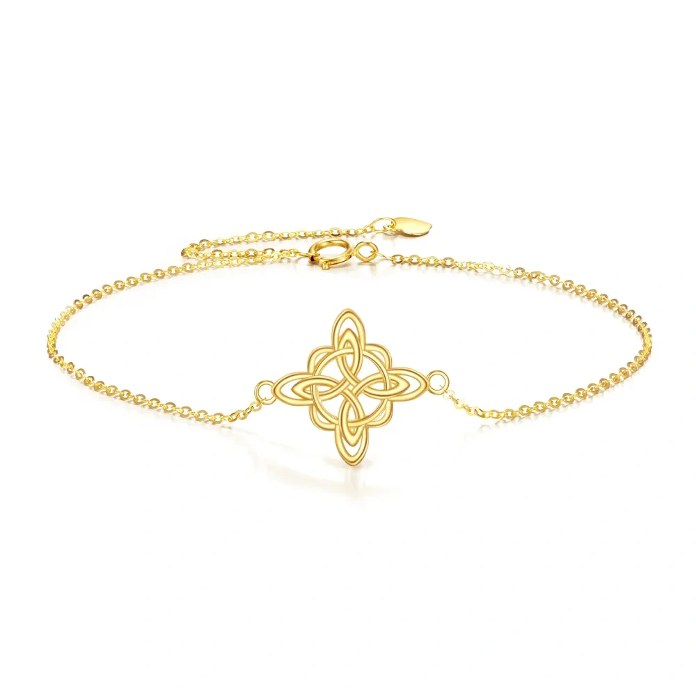 10K Gold Celtic Knot Charm Bracelet-1