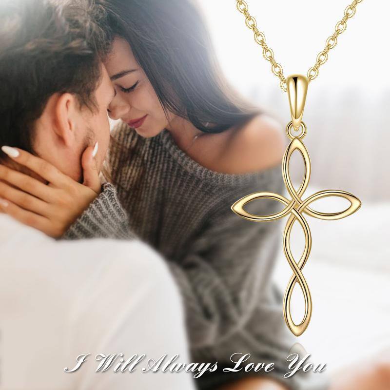 10K Gold Celtic Knot Pendant Necklace-6