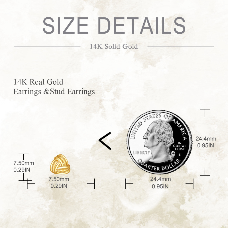 أقراط مرصعة بالذهب الأبيض عيار 10 قيراط مرصعة بعقدة سلتيك-5