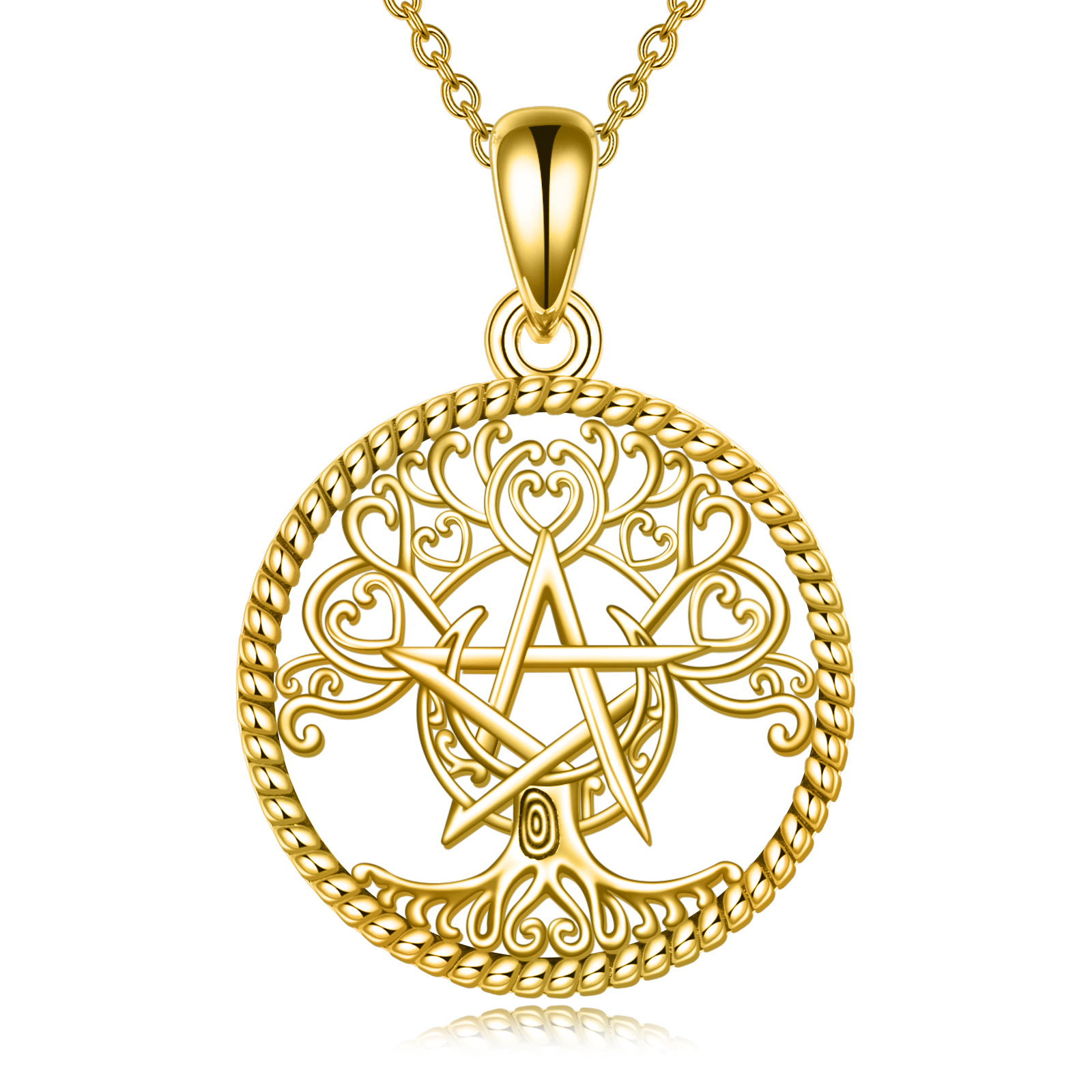 14K Gold Celtic Spi… - image