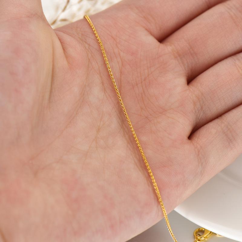 10K Gold Chopin Chain Necklace-2