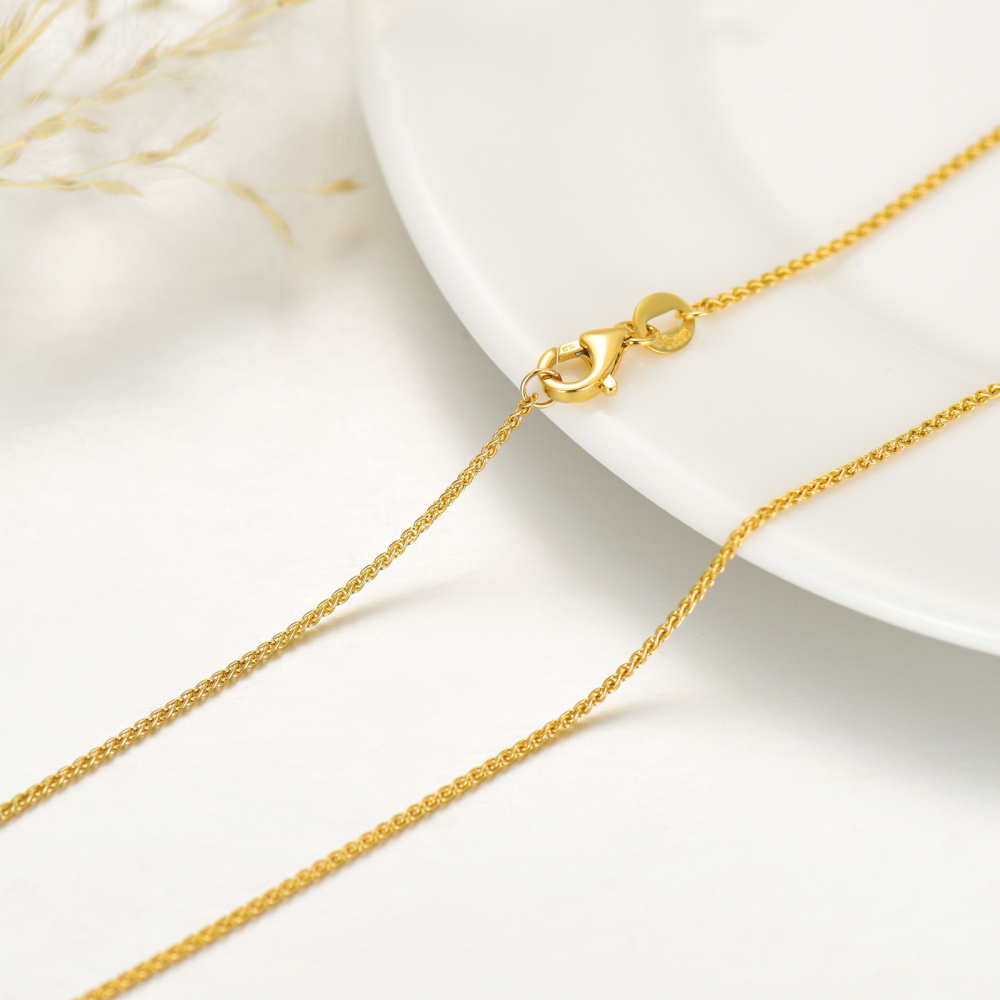 10K Gold Chopin Chain Necklace-3