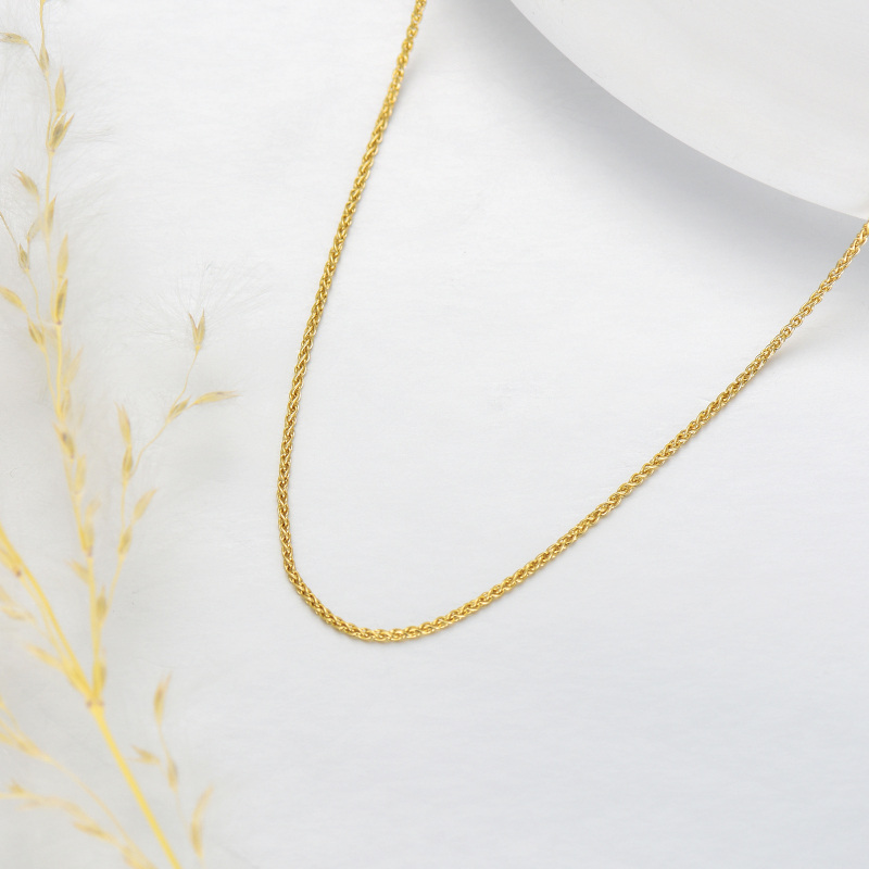 10K Gold Chopin Chain Necklace-4