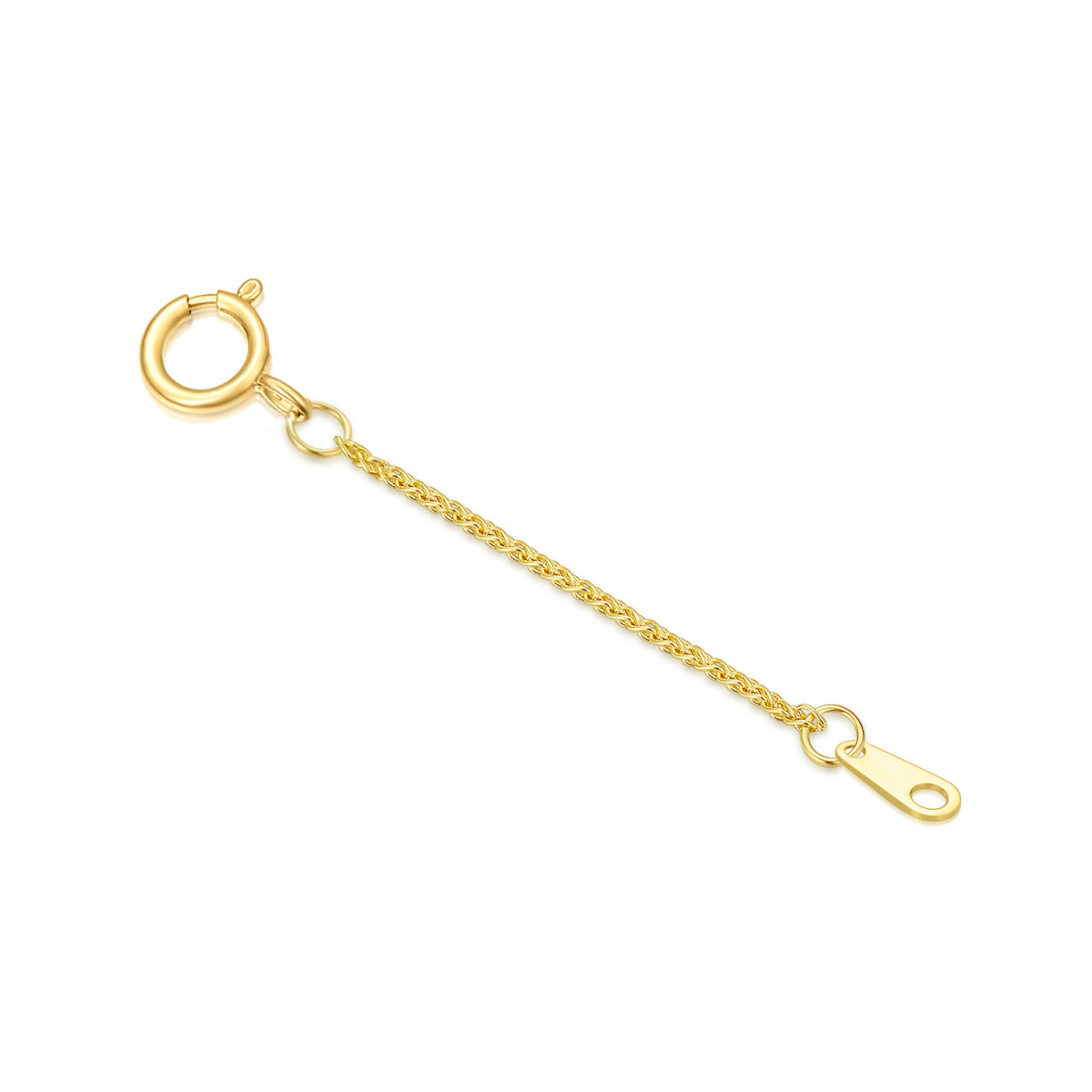 10K Gold Chopin Chain With Spring Buckle Extender Chain-1