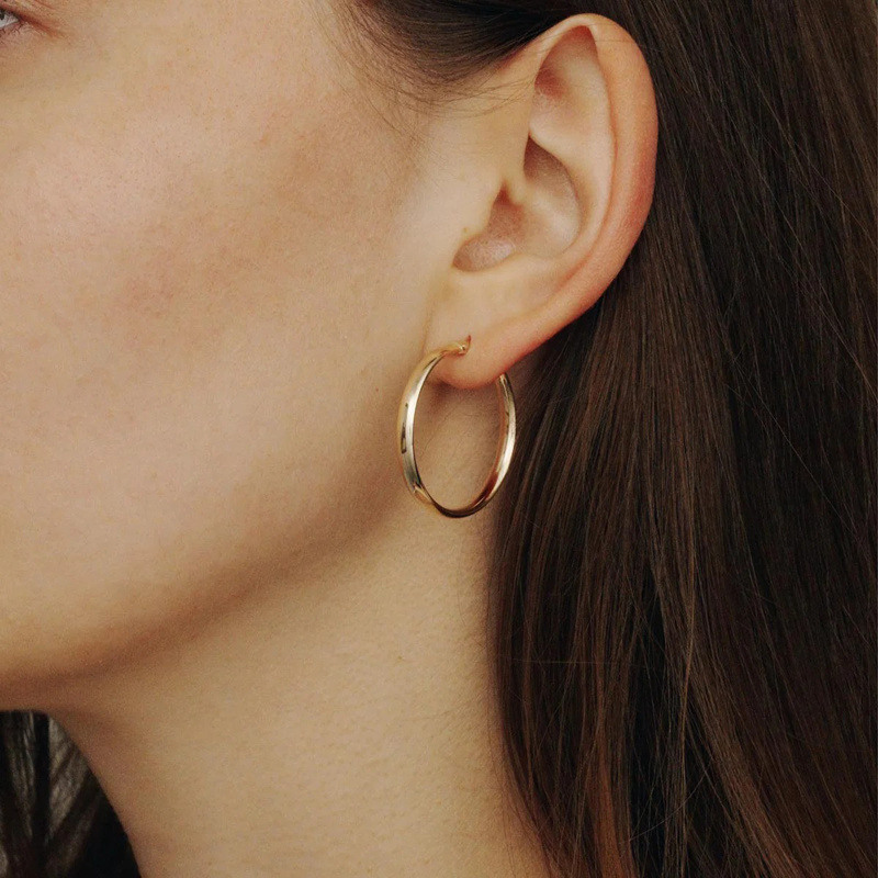 14K-Gold-Kreis-Hoop-Ohrringe-2