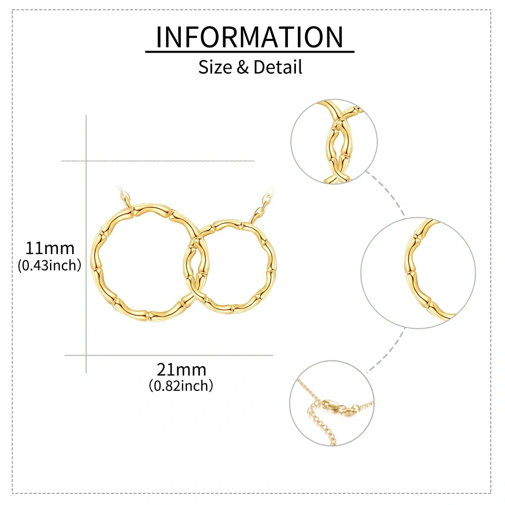 10K Gold Circle Pendant Necklace-4