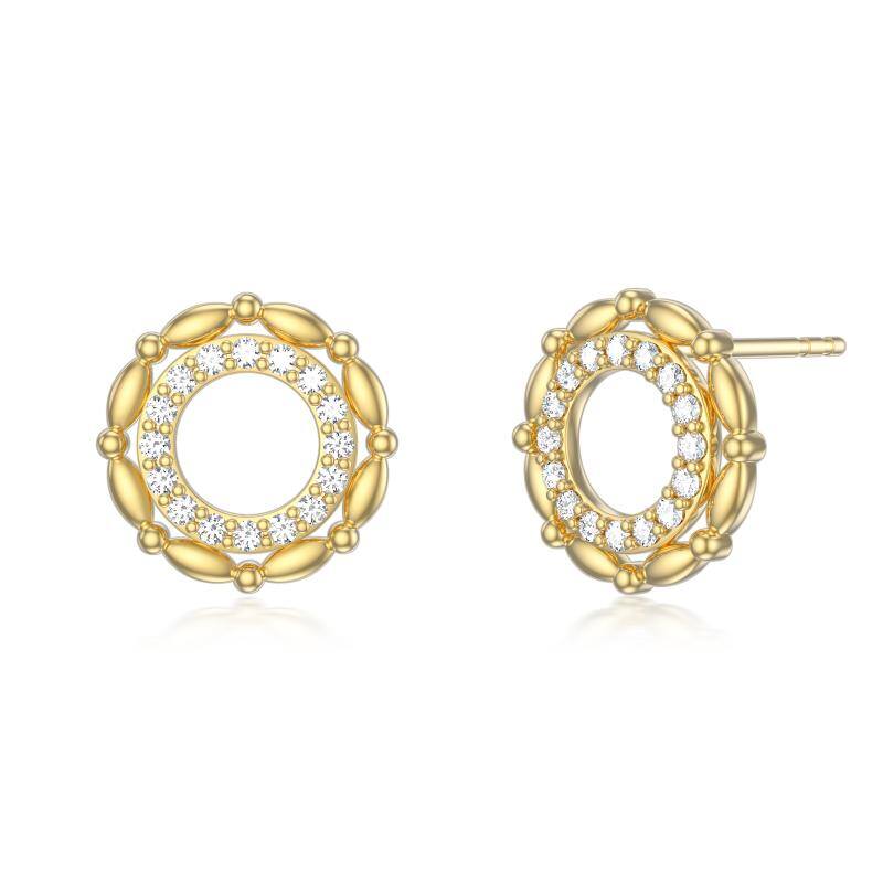 14K Gold Cubic Zirc… - image