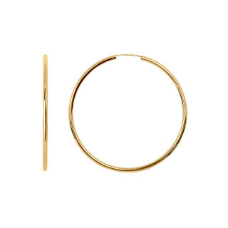 10K Gold Circular Shaped Circle Hoop Earrings-33